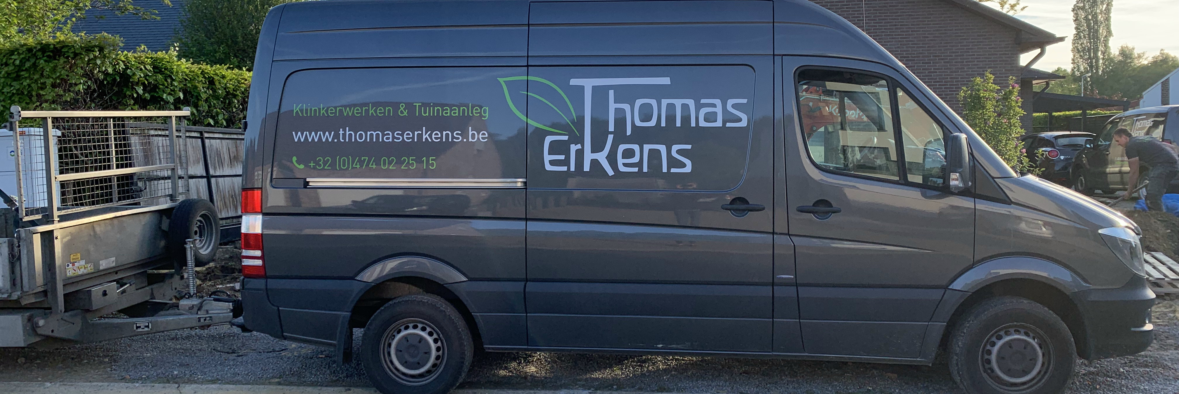 Mercedes Sprinter met belettering van Thomas Erkens